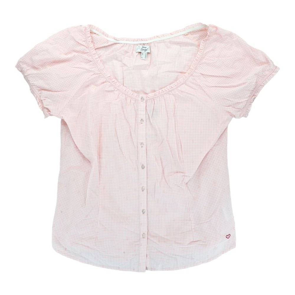 NWT‎ Woman by Tchibo Round Neck Size US 6, EU 44  Short Sleeve Cotton Pink